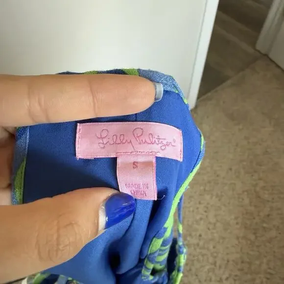 Lilly Pulitzer Womens Lattice Dress Small Racerback Gold Coins Coastal Vacation - Picture 6 of 8